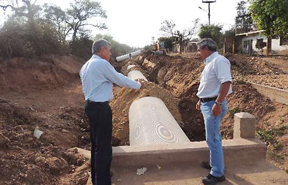 Realizan obras de desagüe y saneamiento  con una inversión superior a los $5 millones en Pichanal