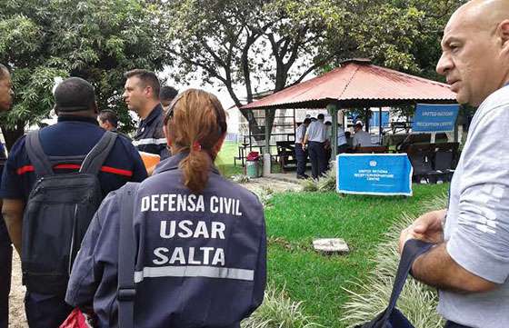 La brigada USAR de Defensa Civil participó de un ejercicio de simulacro de terremoto en Costa Rica