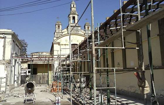 Las obras de acondicionamiento del hospital Del Milagro avanzan en el pabellón de avenida Sarmiento