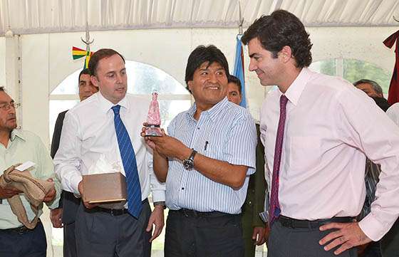 Urtubey recibió en Finca las Costas al Presidente Evo Morales