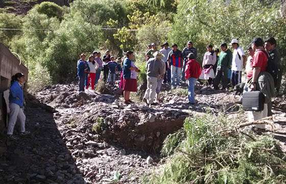 El Gobierno asiste a las familias afectadas por el temporal en Iruya