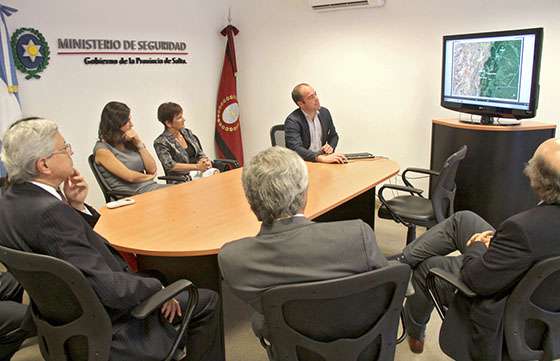 El ministro Cornejo mostró los avances en seguridad a los miembros de la Corte de Justicia