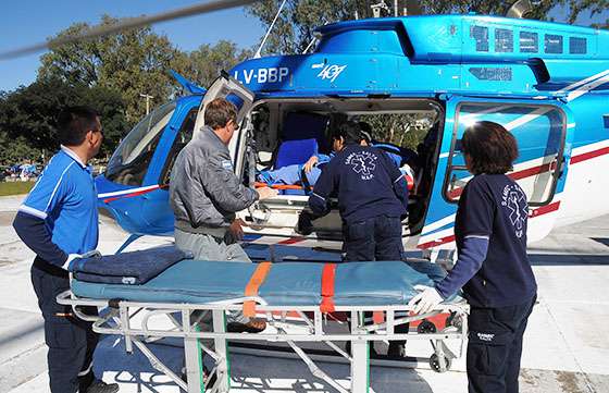 Por primera vez se atendió un parto en un  operativo de vuelo sanitario