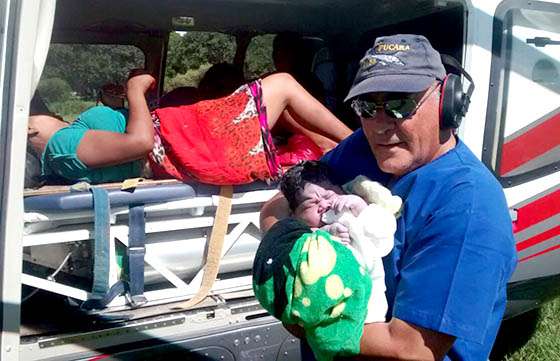 Se atendió un parto en un operativo de vuelo sanitario de Misión la Paz a Tartagal