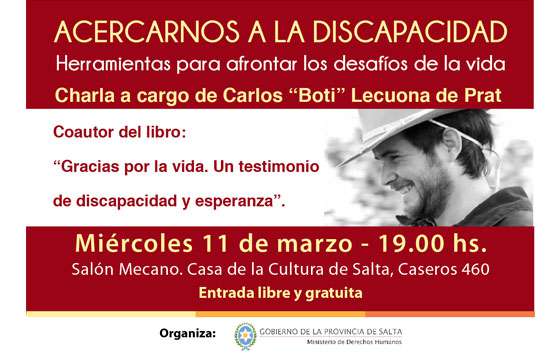 Se brindará una charla sobre discapacidad