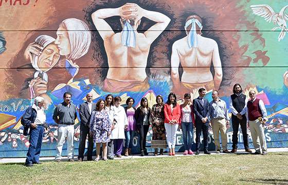 La ministra de Derechos Humanos inauguró un Mural por la Memoria