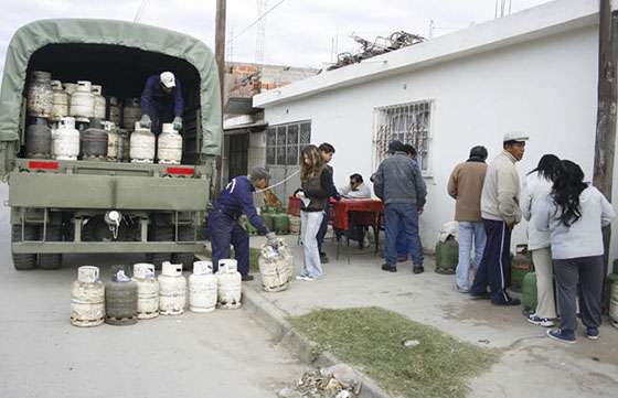 Cronograma de distribución de las garrafas sociales