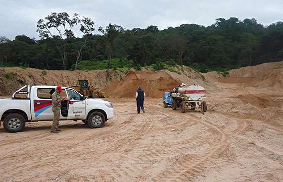 Minería controló canteras de áridos en el departamento San Martín