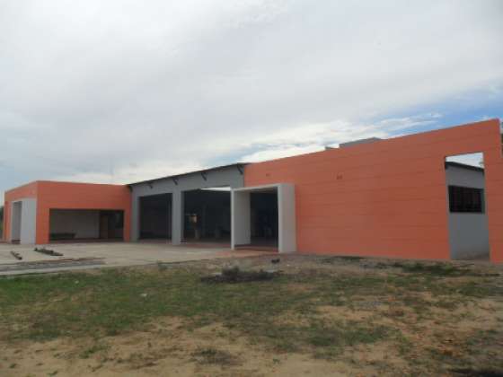 Última etapa de la obra del nuevo edificio para el colegio secundario en Misión La Paz