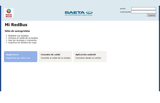 Se habilitó la web de SAETA para consultas