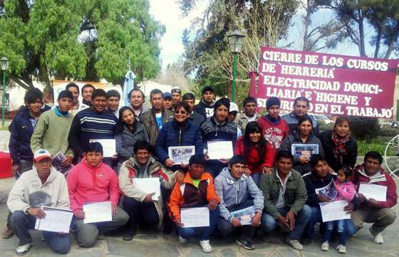 Trabajo capacitó en oficios a más de cuarenta jóvenes de Cachi