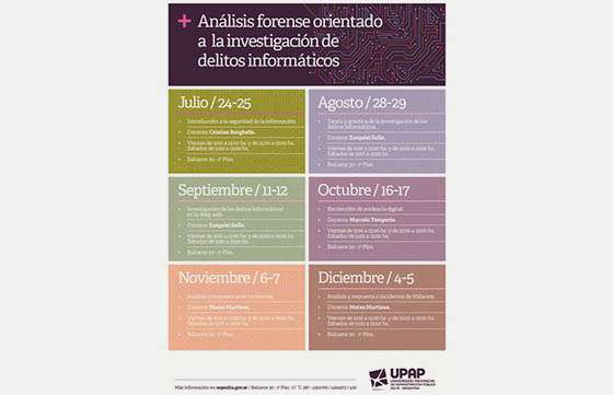 La UPAP dictará un curso sobre análisis forense orientado a la investigación de delitos informáticos