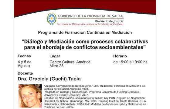 Capacitación gratuita para mediadores