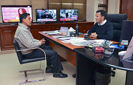 El ministro Rodríguez se reunió con el intendente electo de Nazareno por la transición comunal