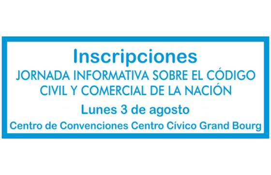 Inscriben para la jornada informativa sobre el Código Civil y Comercial de la Nación