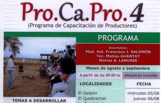 Pequeños y medianos productores recibirán una capacitación sobre manejo de ganado