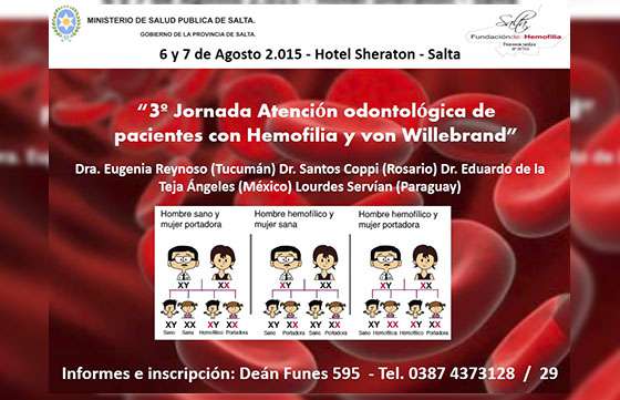 Odontólogos participarán de jornadas de actualización sobre hemofilia