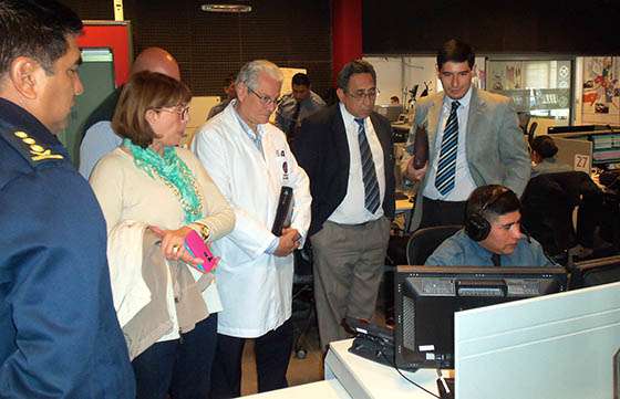 Autoridades del hospital San Bernardo visitaron el Centro de Coordinación Operativa