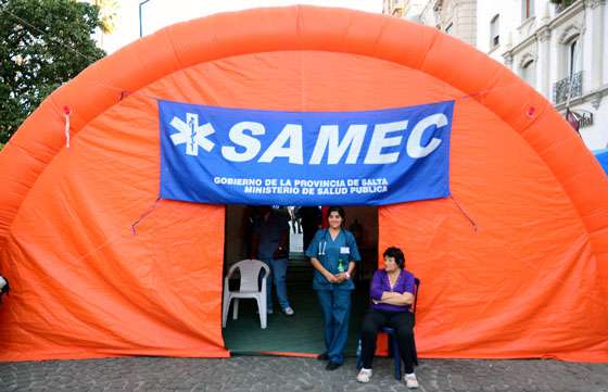 Exitoso operativo del SAMEC durante la Fiesta del Milagro