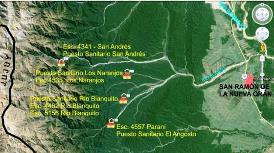 Recursos Hídricos relevó parajes de la comunidad Tinkunaku en la alta cuenca del río Blanco