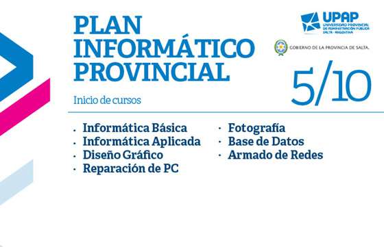 Comienzan cursos de capacitación del Plan Informático Provincial