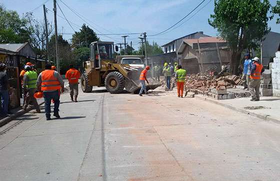 Vialidad trabaja en El Galpón en coordinación con personal policial, de Bomberos y municipal