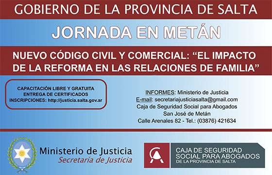 El ministerio de Justicia brindará asesoramiento jurídico gratuito en Metán