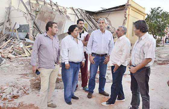 Zottos constató el avance de la asistencia y relevamiento en El Galpón