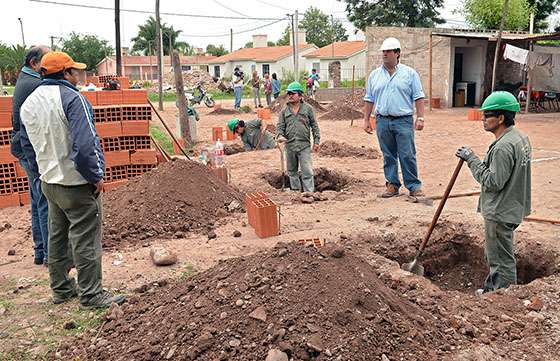 Progresa la construcción del primer grupo de viviendas en El Galpón