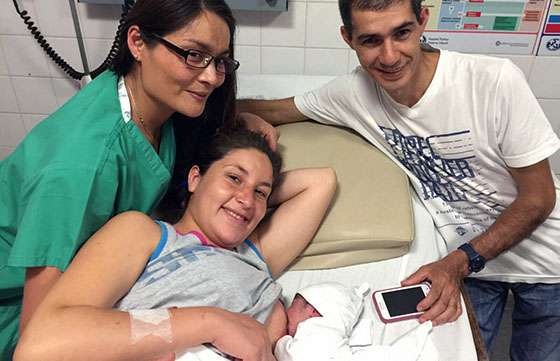 El primer bebé de 2016 nació a las 00:08 en el Materno Intantil