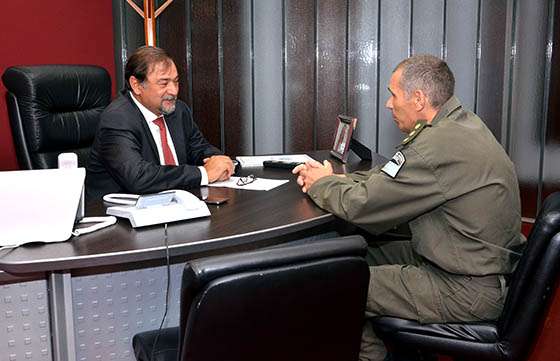 Isa se reunió con el jefe de la Agrupación VII de Gendarmería Nacional