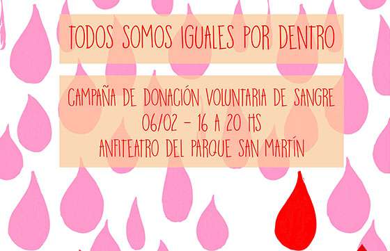 Hoy se realiza una colecta de sangre en el parque San Martín: Donar sangre salva vidas