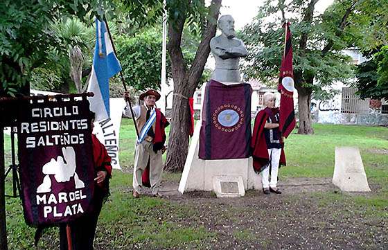 Güemes fue homenajeado en Mar del Plata por el aniversario de su natalicio