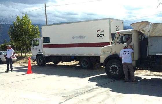 La Dirección de Rentas controló el ingreso de mercadería a Cafayate