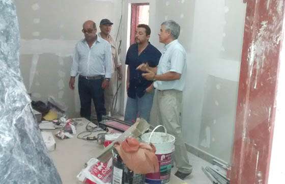 Supervisaron la obra de ampliación y refacción del Hospital de Yrigoyen