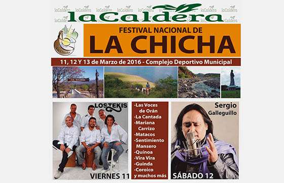 La Caldera presentará el Festival Nacional de La Chicha