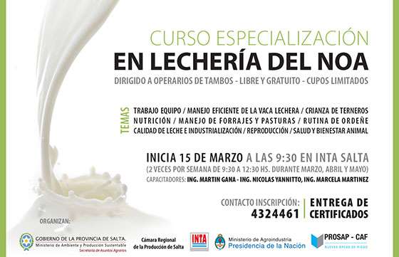 Comienza el curso de especialización en lechería del Noa