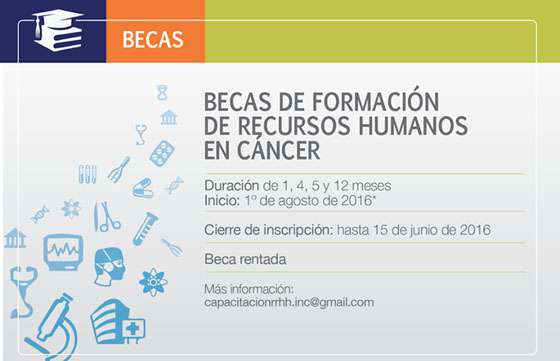 El Instituto Nacional del Cáncer ofrece becas para formación y capacitación de profesionales médicos