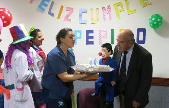 El “Muñeco Pepito” brindó un show en el Hospital Público Materno Infantil