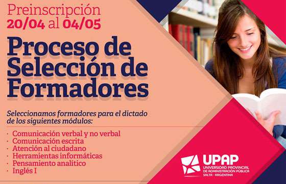 Finaliza el proceso de selección de formadores organizado por la UPAP