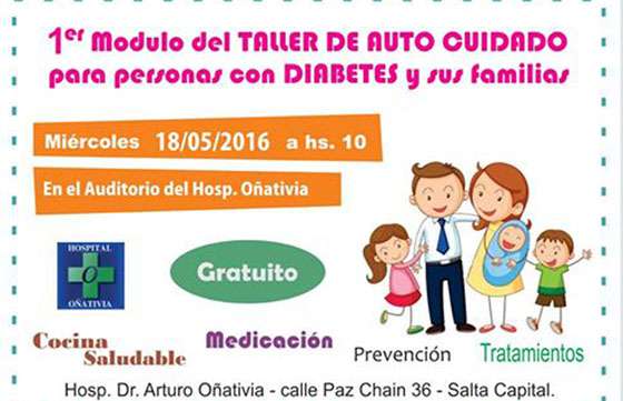 Se realizará un taller para personas con diabetes y sus familias en el hospital Oñativia
