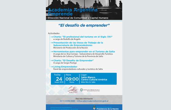 Hoy se realizará la jornada “El Desafío de Emprender”