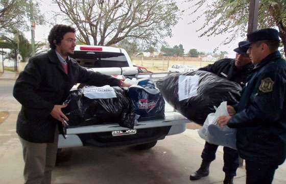 Seguridad entregó en Rosario de Lerma donaciones destinadas al Operativo Abrigo