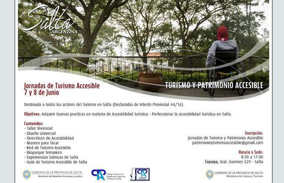Comienza hoy en Salta la Jornada sobre Turismo Accesible