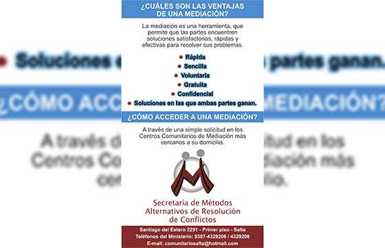 Serán presentados en Córdoba los avances de la Provincia en el servicio de mediación