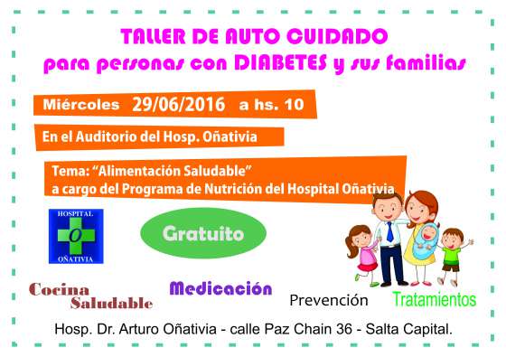 Relizarán un taller para personas con diabetes y sus familias en el hospital Oñativia