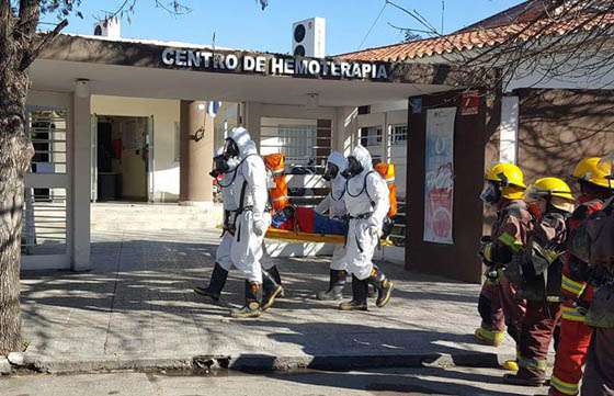 Exitosa simulación de incendio y sismo en el Centro de Hemoterapia