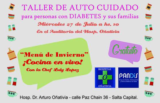 Taller de autocuidado en diabetes en el hospital Oñativia