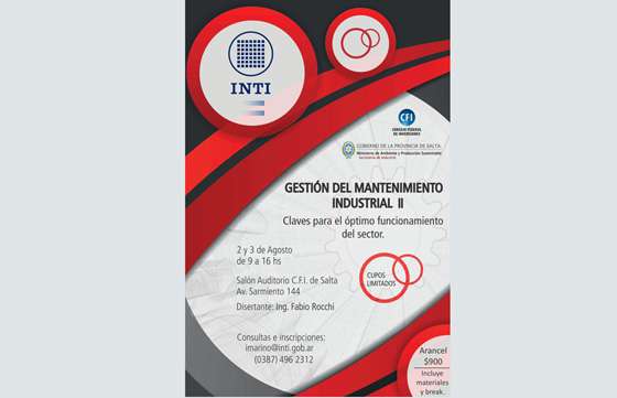 Hoy comenzará el curso de Gestión de Mantenimiento II
