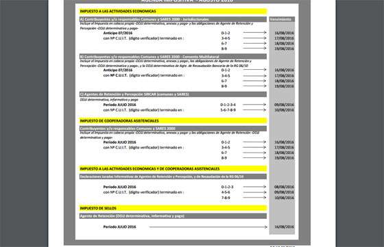 DGR: vencimiento impositivo para agosto